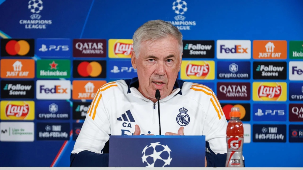 Carlo Ancelotti en rueda de prensa