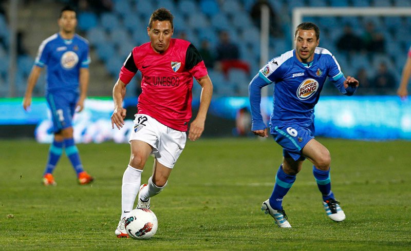 Cazorla en un partido ante el Getafe. Málaga CF