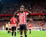 Nico Williams celebra gol en el Athletic Club de Bilbao