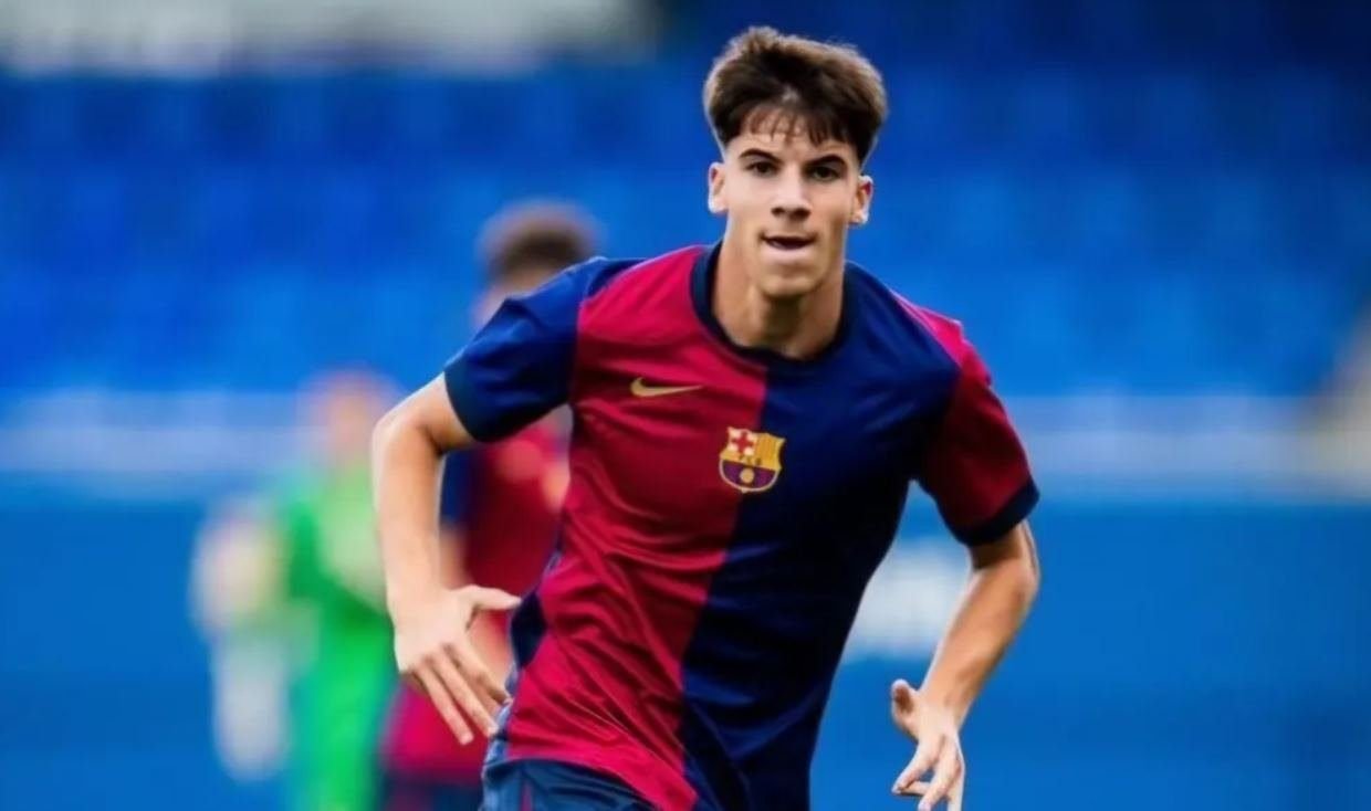 Jofre Torrents en un partido de la Uefa Youth League.