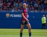 Clara Serrajordi en su debut con el FC Barcelona.