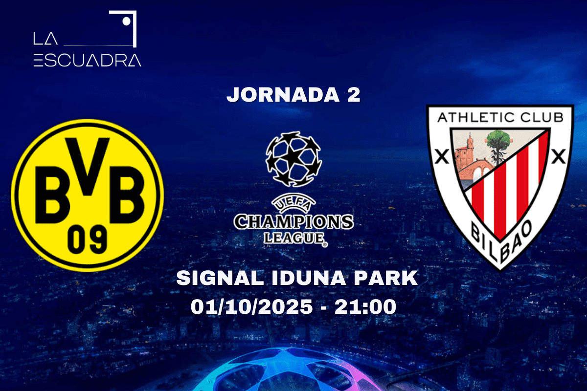 Borussia Vs Athletic Club por la jornada 2 de champions