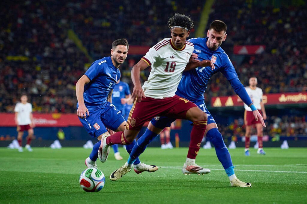 Lamine vs Serbia amistosos internacionales